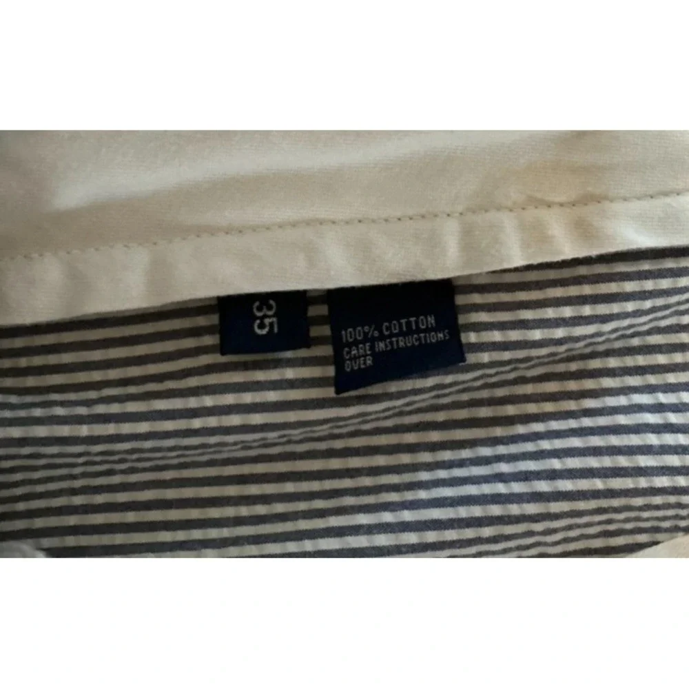 Polo Golf Ralph Lauren Seersucker‎ Shorts Blue Stripe Cotton Sz 35 8